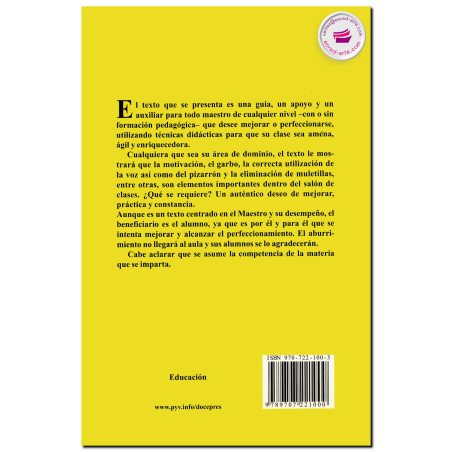 EL DOCENTE PRESENCIAL, Técnicas de enseñanza para enriquecer su desempeño académico, Elisa Guadalupe Luna Valle