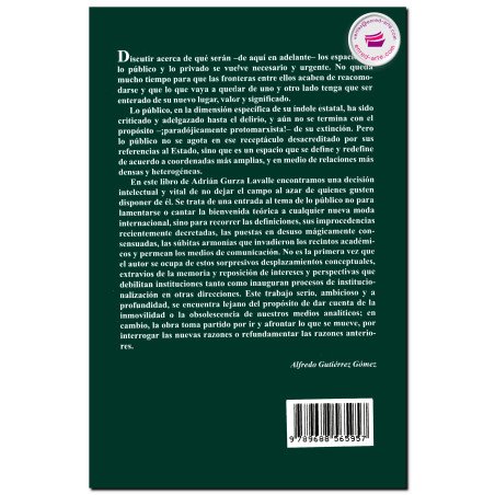 ESTADO, SOCIEDAD Y MEDIOS, Reivindicación de lo público, Adrián Gurza Lavalle