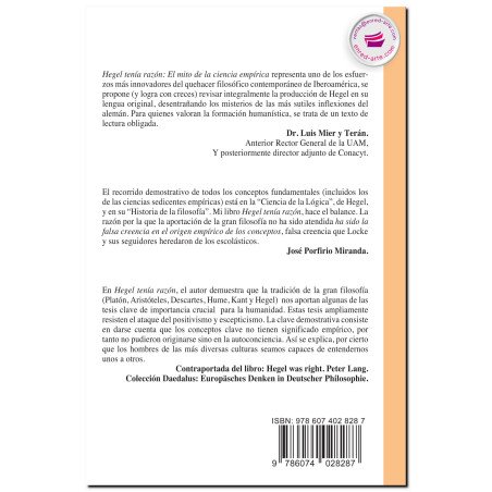 HEGEL TENIA RAZÓN, El mito de la ciencia empírica, José Porfirio Miranda