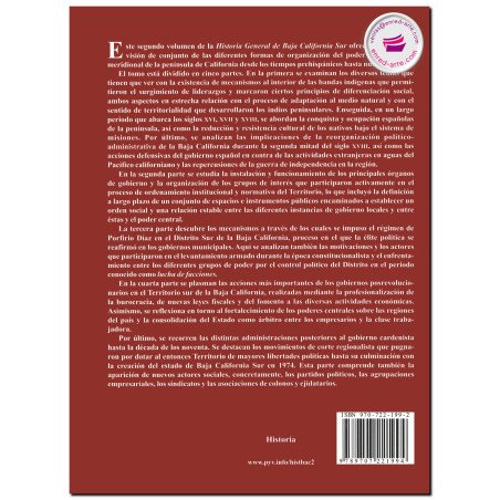HISTORIA GENERAL DE BAJA CALIFORNIA SUR II, Los procesos políticos, Edith González Cruz