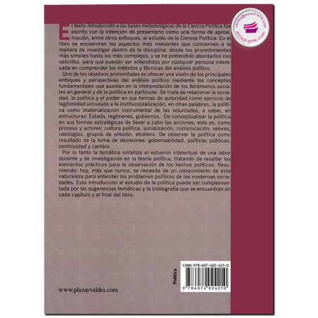 INTRODUCCIÓN A LAS BASES METODOLÓGICAS DE LA CIENCIA POLÍTICA, Mora Ledesma