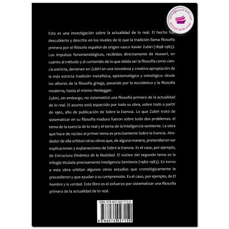LA ACTUALIDAD DE LO REAL EN ZUBIRI, Crítica a Husserl y Heidegger, Villa Sánchez