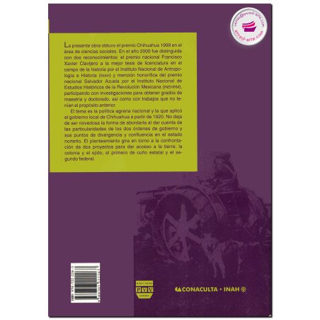 LA POLÍTICA DE LA REFORMA AGRARIA EN CHIHUAHUA 1920-1924, Alonso Domínguez Rascón