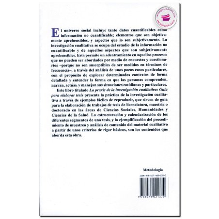 LA PRAXIS DE LA INVESTIGACIÓN CUALITATIVA, Guía para elaborar tesis, Izcara Palacios