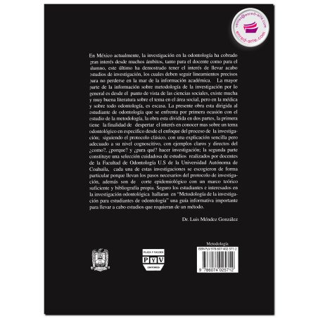 METODOLOGÍA DE LA INVESTIGACIÓN PARA ESTUDIANTES DE ODONTOLOGÍA, Luis Méndez González