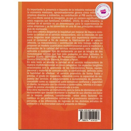 MODELO DE MEDICIÓN Y EVALUACIÓN DE LA CALIDAD EN EL SERVICIO RESTAURANTERO, Artemiza Guzmán López