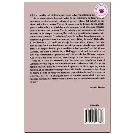 NIHILISMO Y MODERNIDAD, Dialéctica de la antiilustración, Vicente Serrano Marín