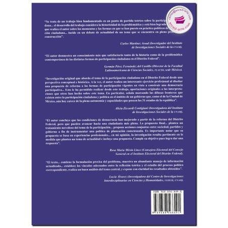 PARTICIPACIÓN CIUDADANA INSTITUCIONALIZADA Y GOBERNABILIDAD EN LA CIUDAD DE MÉXICO, Roberto Mellado Hernández