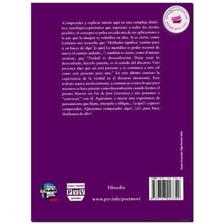 POÉTICA MORTIS, Conversación hermenéutico-filosófica con muerte sin fin de José Gorostiza, Humberto González Galván