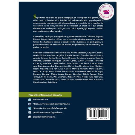 POLÍTICA EDUCATIVA, ACTORES Y PEDAGOGÍA, Jesús Carlos Ornelas Navarro