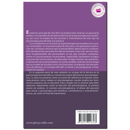 TEORÍA Y TÉCNICA DE LA PSICOTERAPIA PSICOANALÍTICA, José De Jesús González Núñez