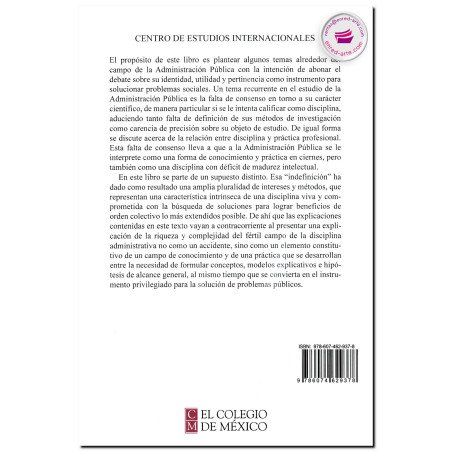 UNA INTRODUCCIÓN A LA ADMINISTRACIÓN PÚBLICA, María del Carmen Pardo
