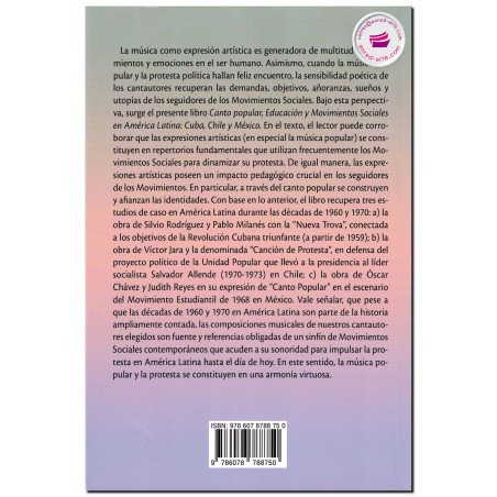 CANTO POPULAR, EDUCACIÓN Y MOVIMIENTOS SOCIALES EN ÁMÉRICA LATINA: Cuba, Chile y México, Alejandro Álvarez Martínez