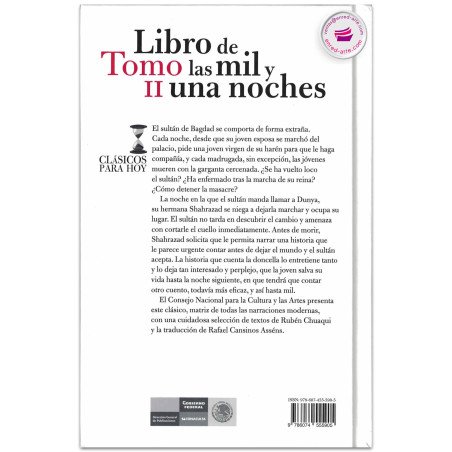 LIBRO DE LAS MIL Y UNA NOCHES (Dos Tomos, Pasta Dura), CONACULTA
