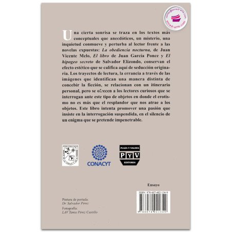 LA SEDUCCIÓN ORIGINARIA, La obediencia nocturna, el libro, el hipogeo secreto, Castillo García