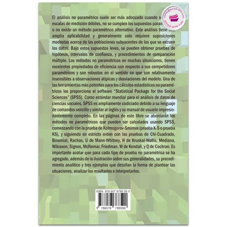 Estadística no paramétrica, con ejemplos en SPSS, Sergio Orozco Cirilo