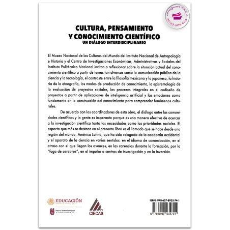 Cultura, pensamiento y conocimiento científico. Un diálogo interdisciplinario, José Francisco Martínez Velasco