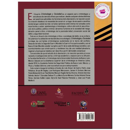 CRIMINOLOGÍA Y SOCIEDAD, N.º 1, Revista, Lola Aniyar De Castro