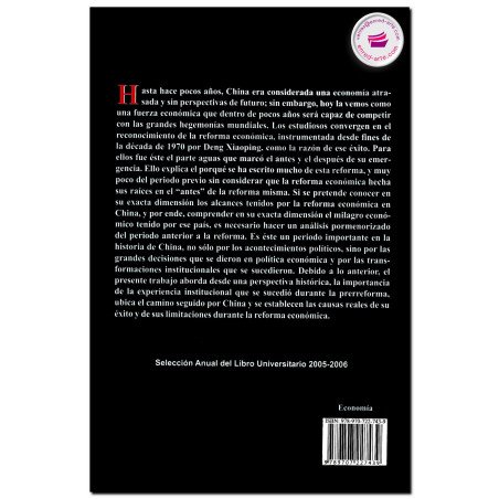 DESEMPEÑO ECONÓMICO Y CAMBIO INSTITUCIONAL EN LA REPÚBLICA POPULAR CHINA, Salvador Meza Lora