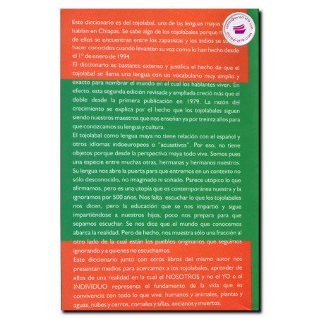DICCIONARIO ESPAÑOL - TOJOLABAL I, Idioma Mayense de Chiapas, Lenkersdorf
