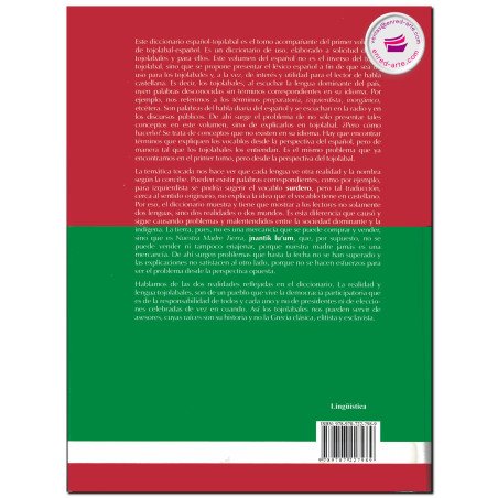 DICCIONARIO ESPAÑOL-TOJOLABAL 2, Idioma Mayense de Chiapas, C. Lenkersdorf