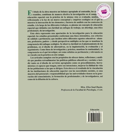 EDUCACIÓN ESPECIAL, Investigación y práctica, Guadalupe Acle Tomasini