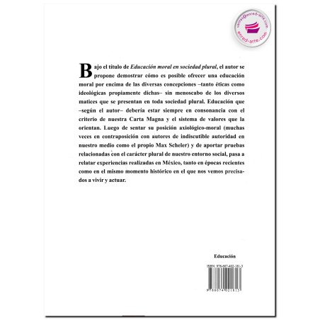 EDUCACIÓN MORAL EN SOCIEDAD PLURAL, Lidio Néstor Ribeiro Riani